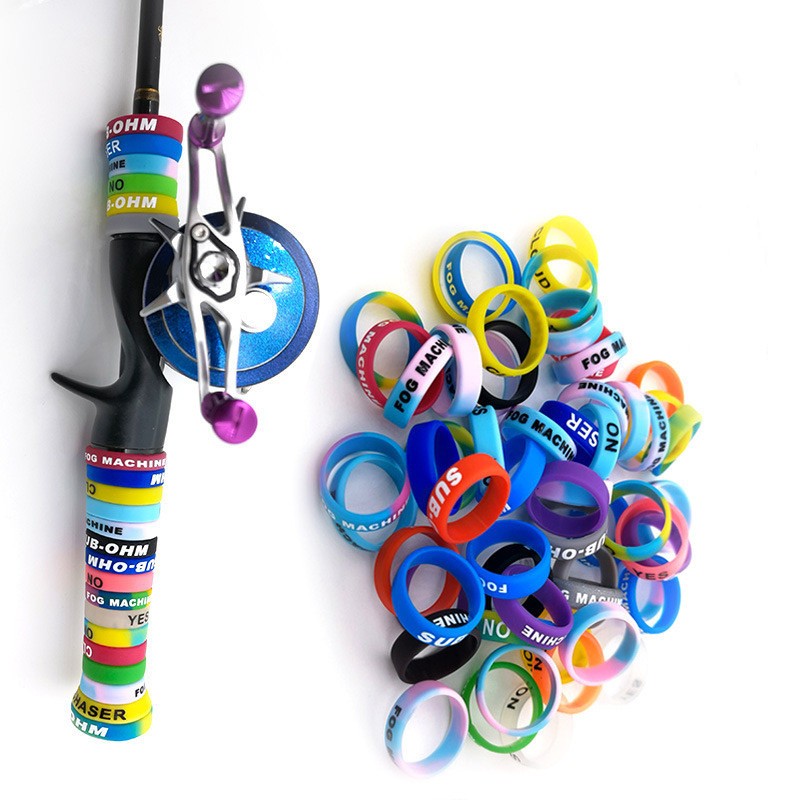 Vape Band Silicone - 10ชิ้น/ล็อตตกปลา Rod ป้องกันกรณี Lure ซิลิกาเจล Rod