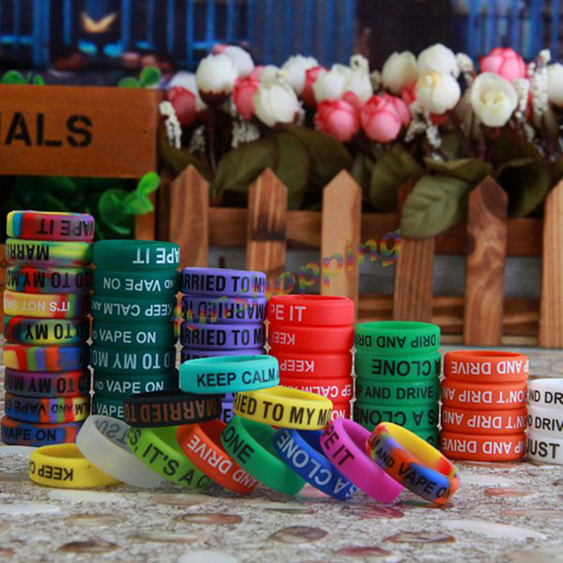 10 ชิ้น/ล็อต Multi-สี Anti-SLI - Vape Band Silicone บทวิจารณ์และราคา